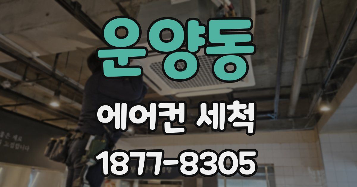 운양동 에어컨 세척