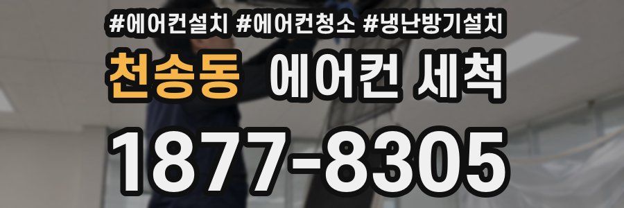 천송동 에어컨 세척