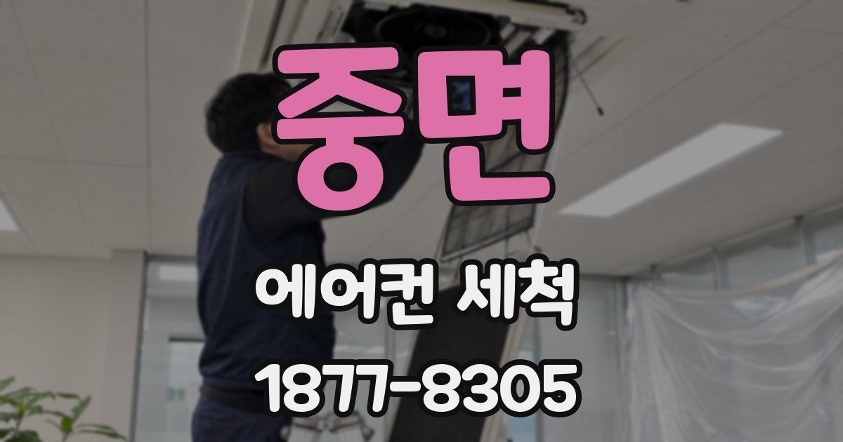 중면 에어컨 세척