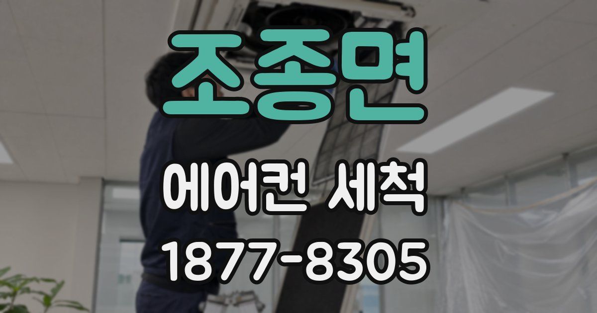 조종면 에어컨 세척