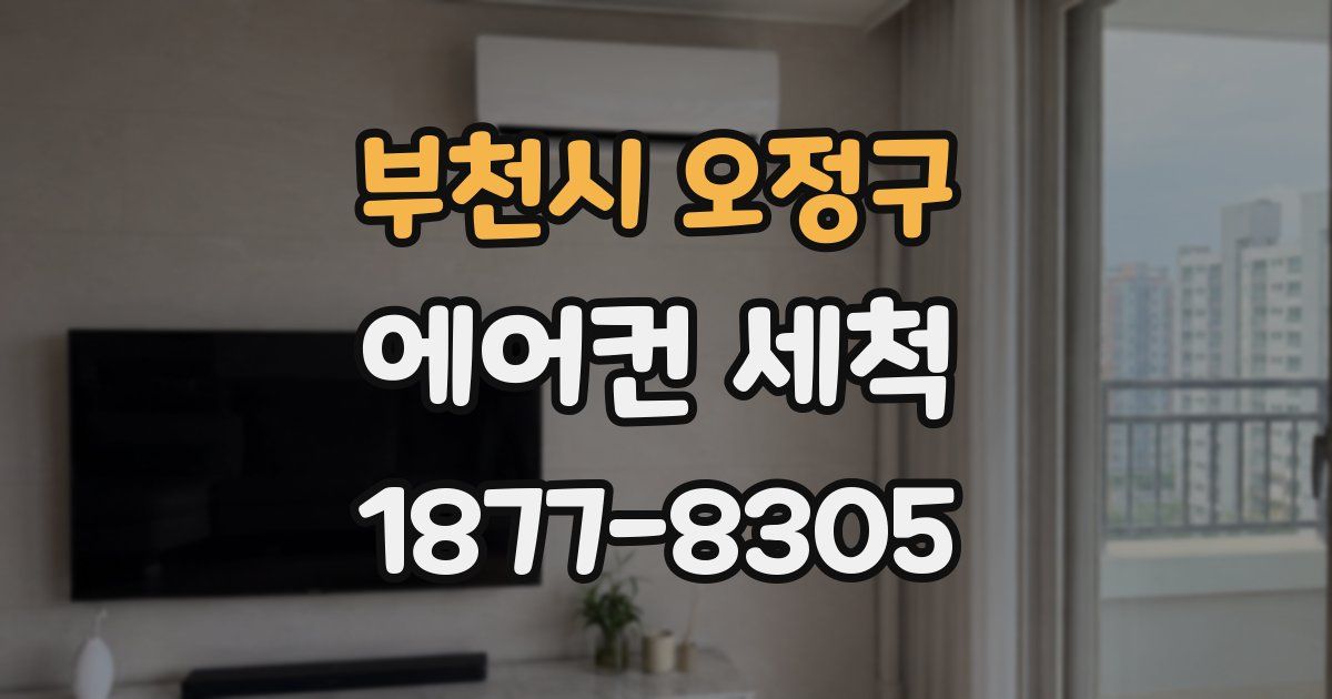 부천시 오정구 에어컨 세척