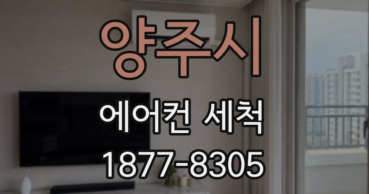양주시 에어컨 세척