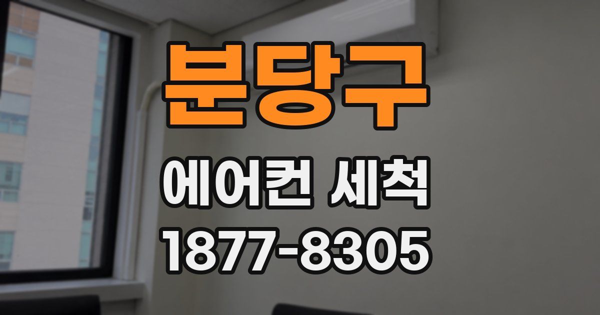 분당구 에어컨 세척