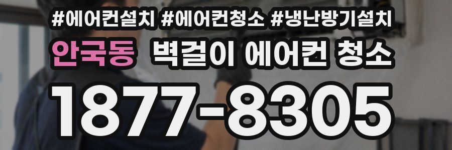 안국동 벽걸이 에어컨 청소