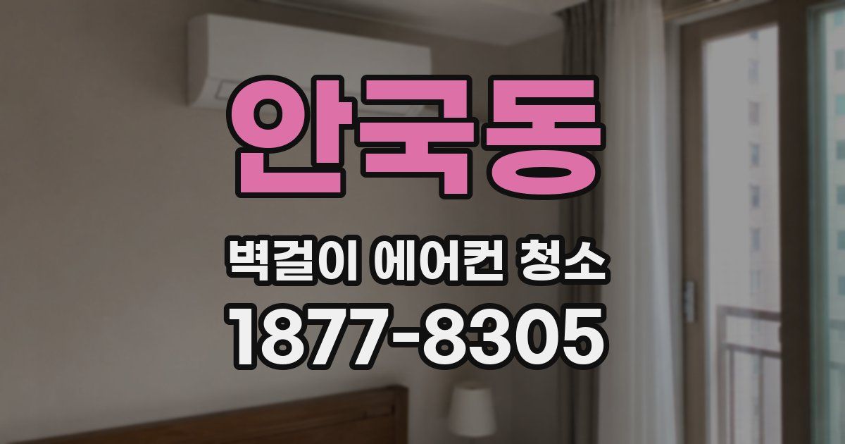 안국동 벽걸이 에어컨 청소