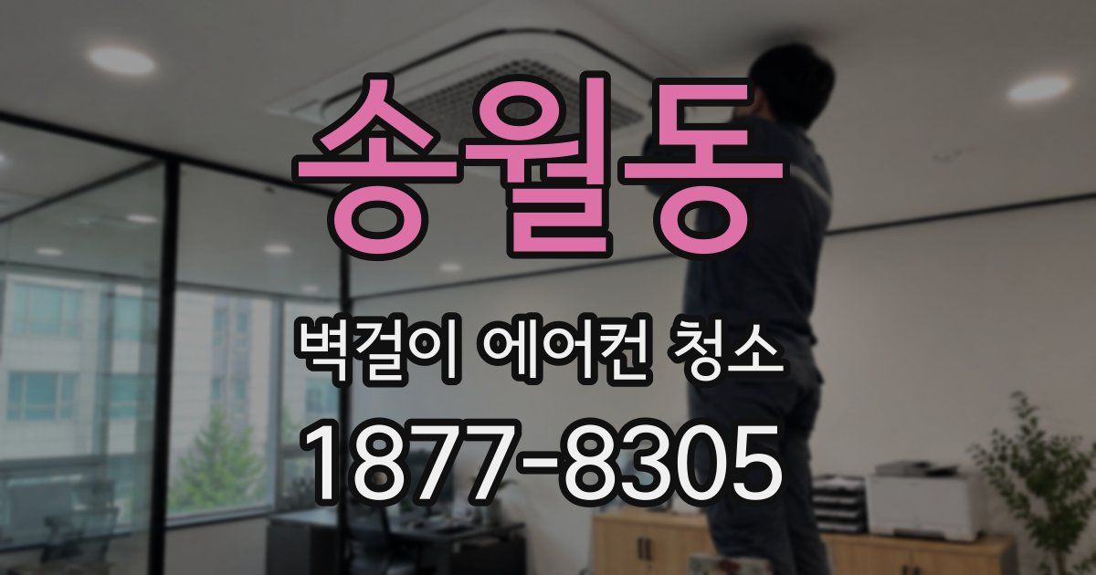 송월동 벽걸이 에어컨 청소