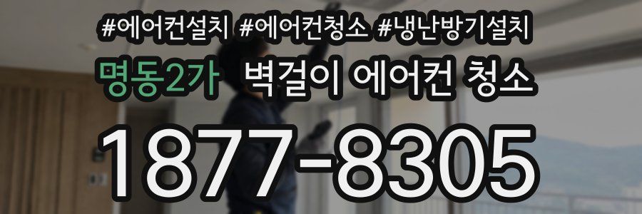 명동2가 벽걸이 에어컨 청소
