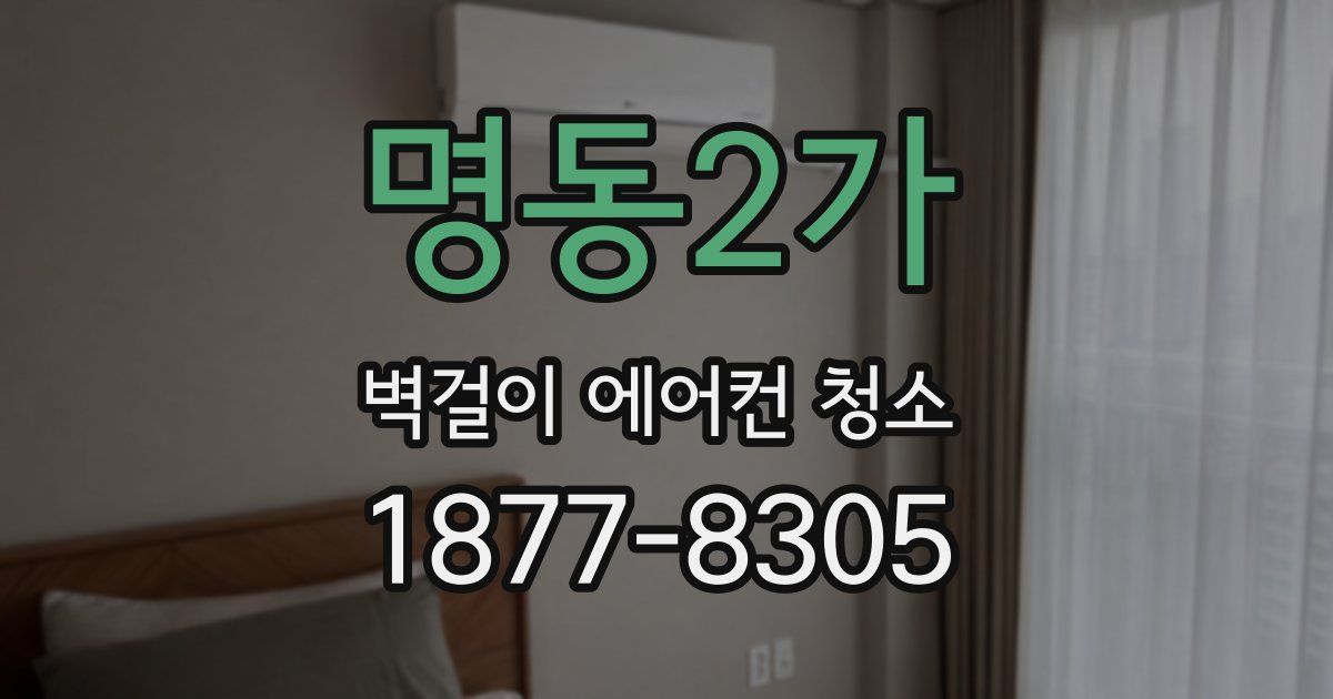 명동2가 벽걸이 에어컨 청소