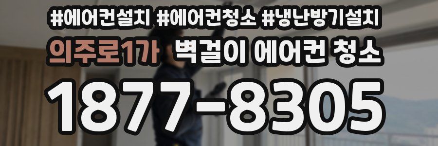 의주로1가 벽걸이 에어컨 청소
