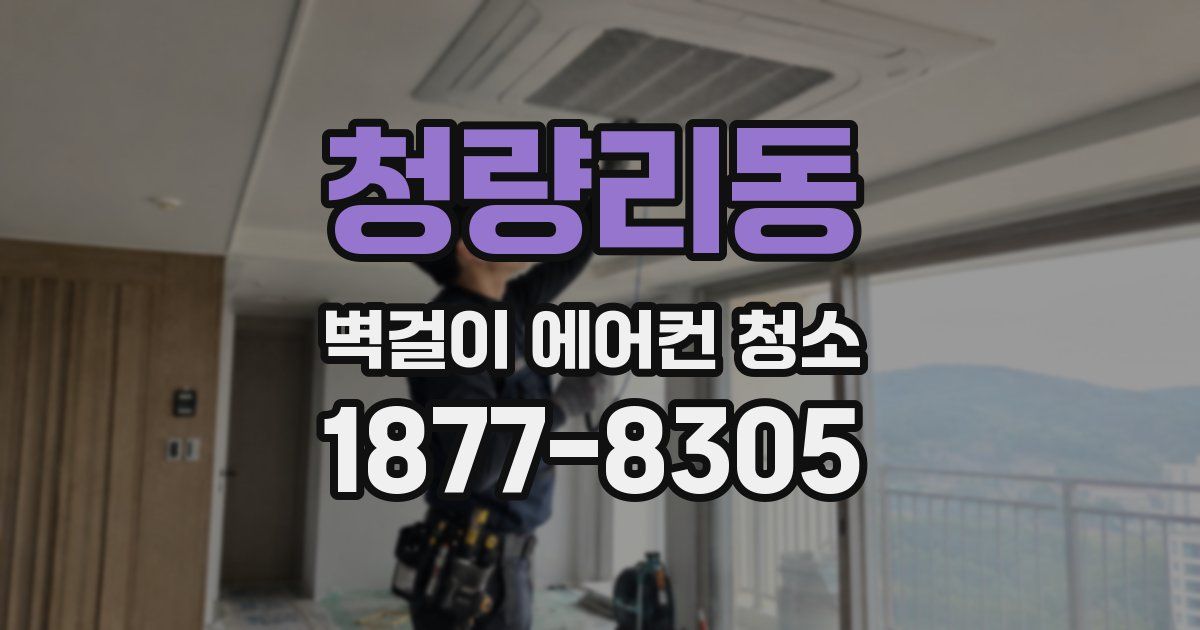 청량리동 벽걸이 에어컨 청소