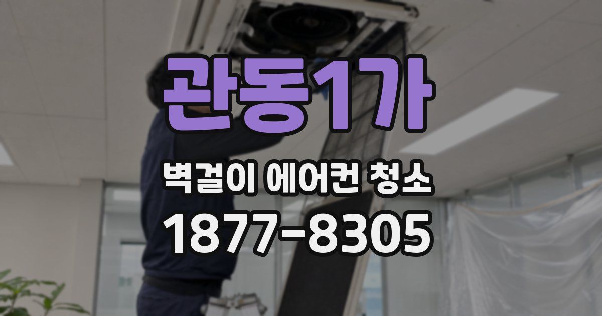 관동1가 벽걸이 에어컨 청소