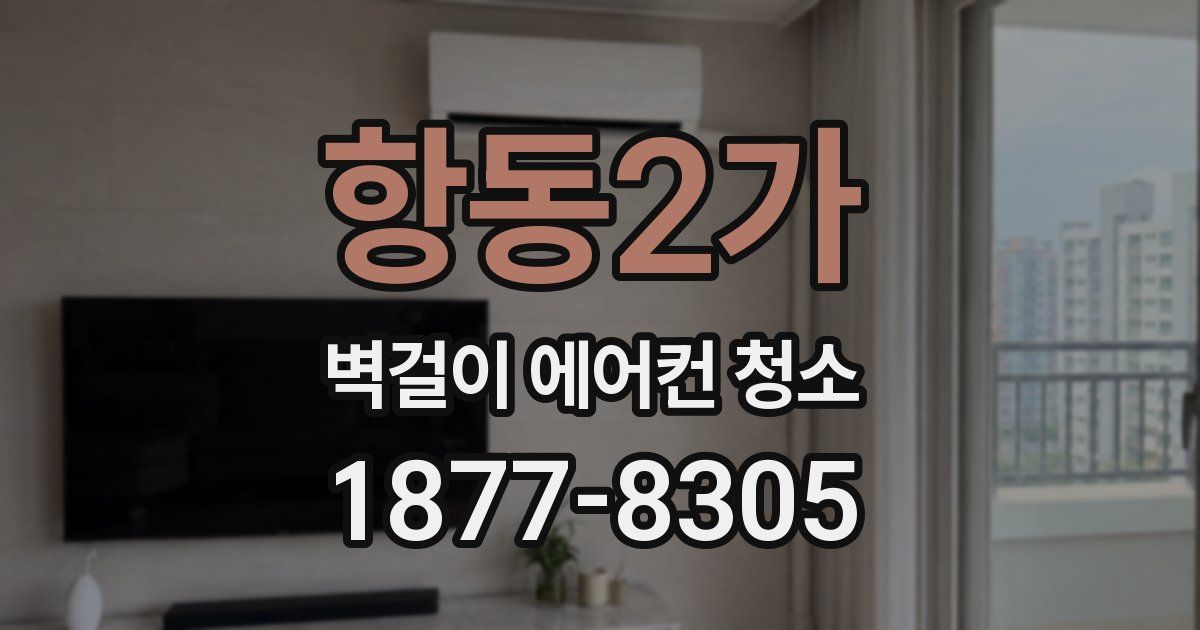 항동2가 벽걸이 에어컨 청소