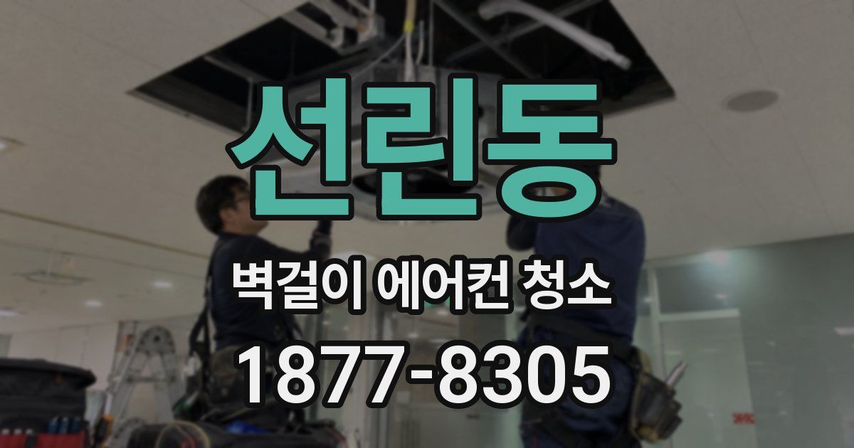 선린동 벽걸이 에어컨 청소