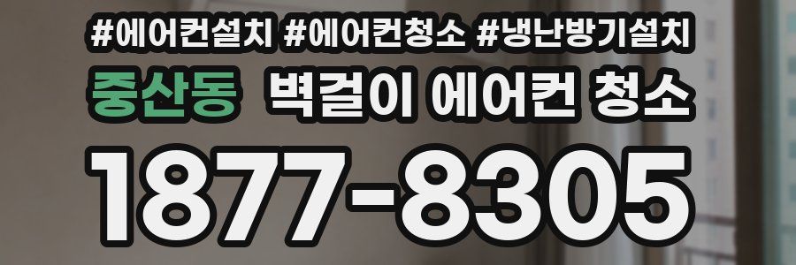 중산동 벽걸이 에어컨 청소