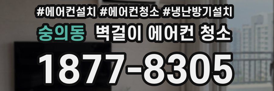 숭의동 벽걸이 에어컨 청소