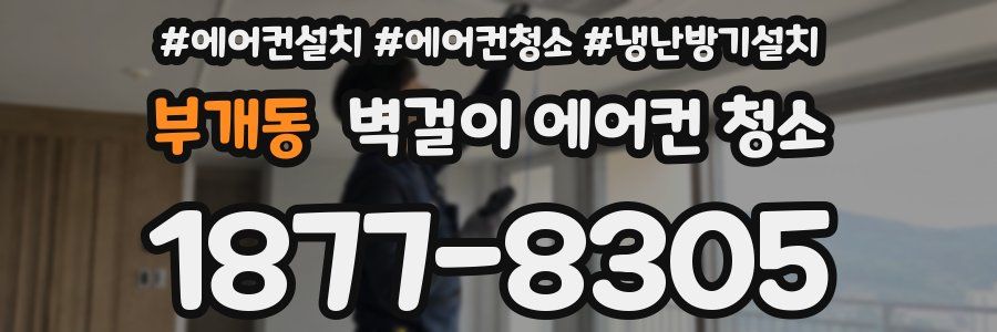 부개동 벽걸이 에어컨 청소
