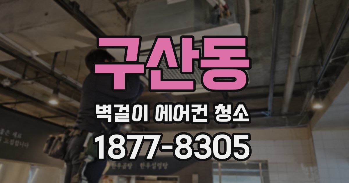 구산동 벽걸이 에어컨 청소