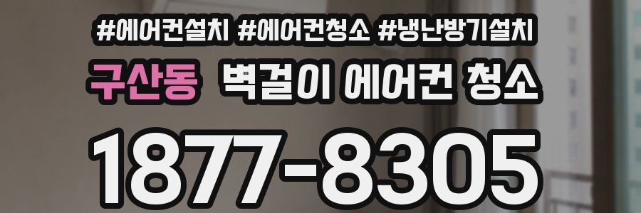 구산동 벽걸이 에어컨 청소