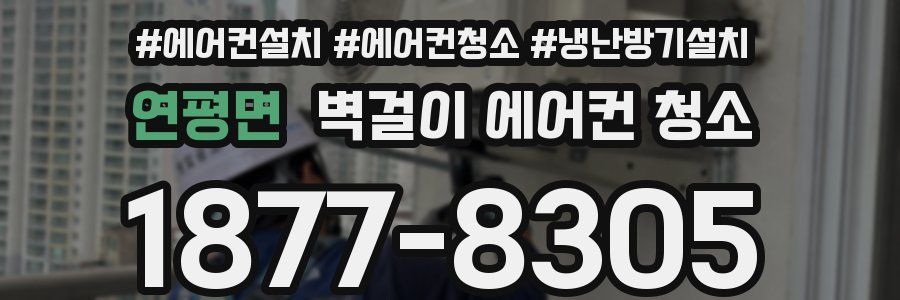 연평면 벽걸이 에어컨 청소