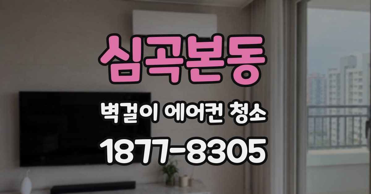 심곡본동 벽걸이 에어컨 청소