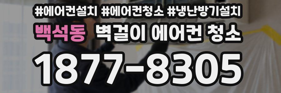 백석동 벽걸이 에어컨 청소