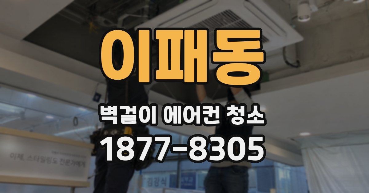 이패동 벽걸이 에어컨 청소