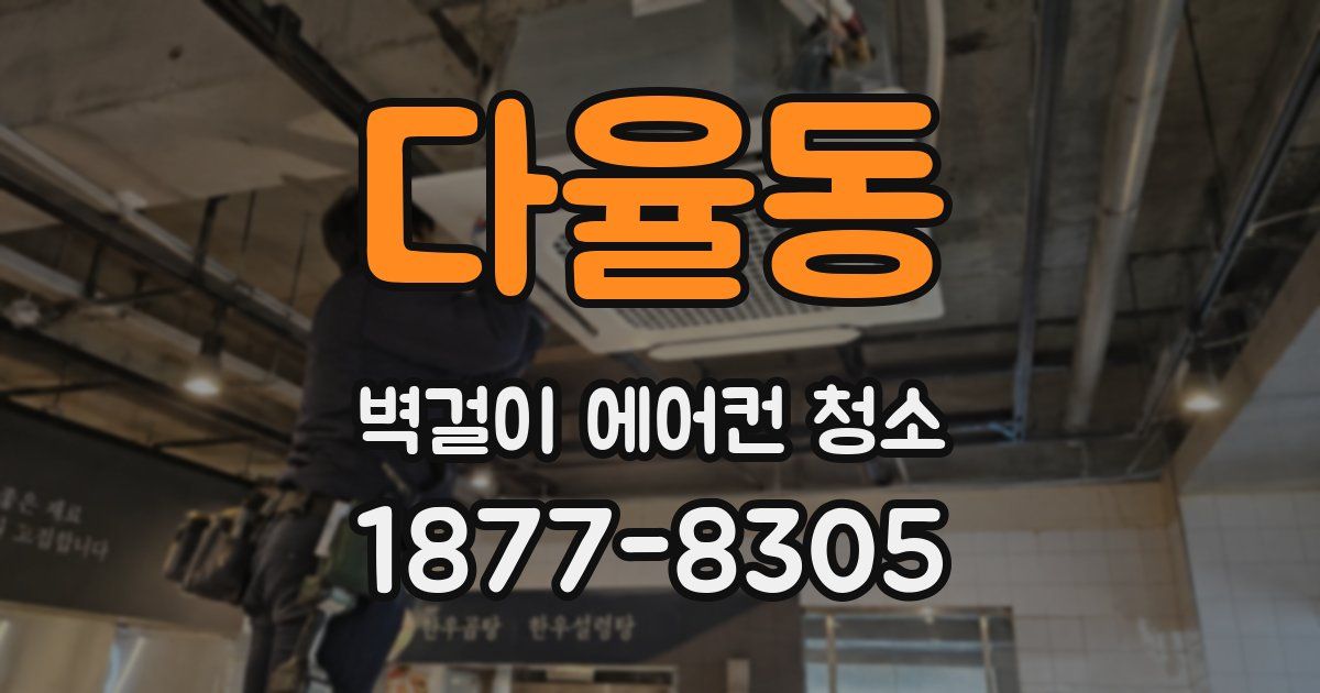 다율동 벽걸이 에어컨 청소