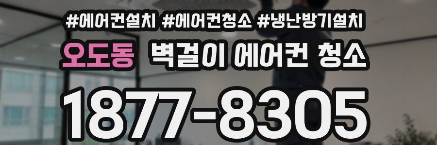 오도동 벽걸이 에어컨 청소