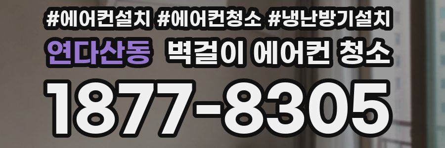 연다산동 벽걸이 에어컨 청소