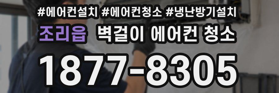 조리읍 벽걸이 에어컨 청소