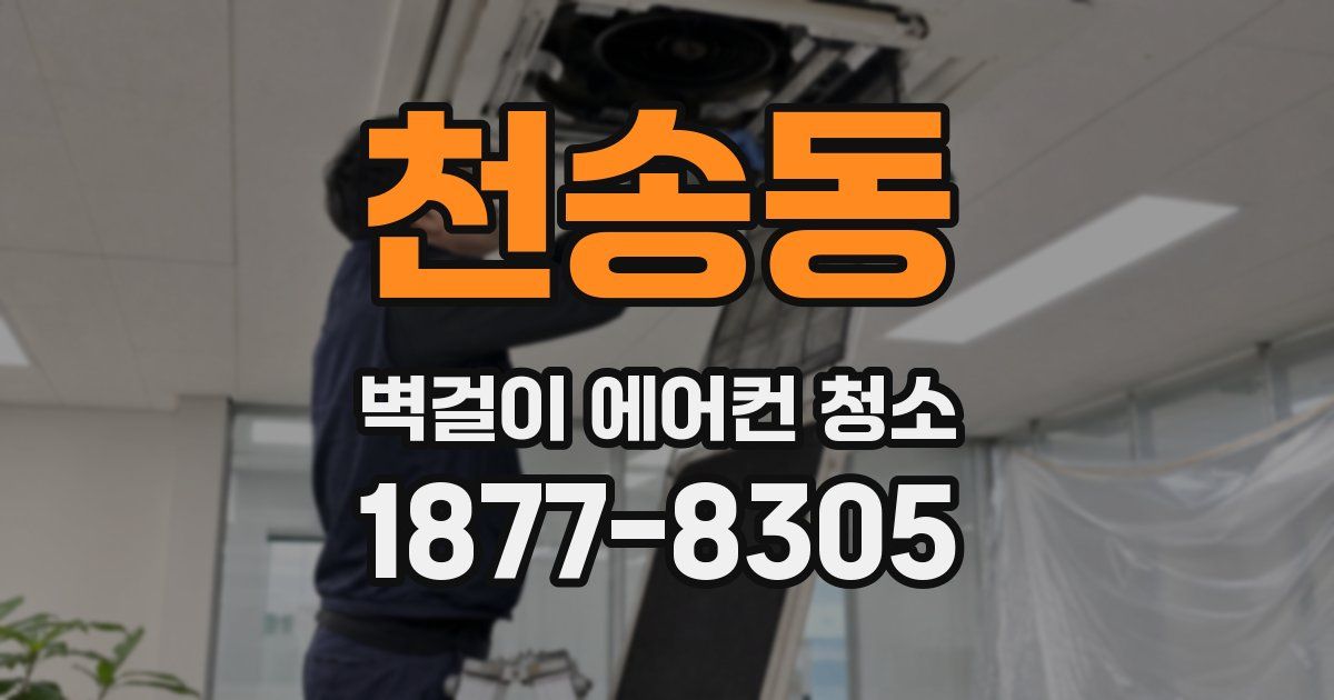 천송동 벽걸이 에어컨 청소