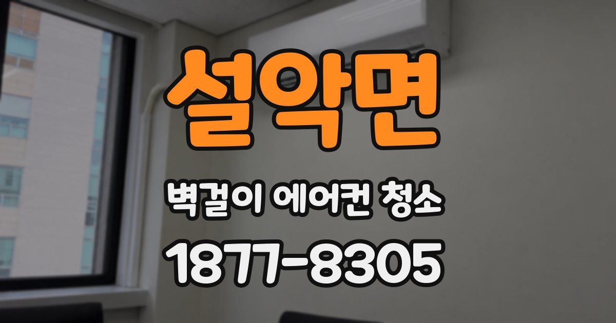 설악면 벽걸이 에어컨 청소