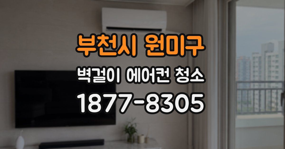 부천시 원미구 벽걸이 에어컨 청소