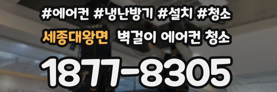 세종대왕면 벽걸이 에어컨 청소