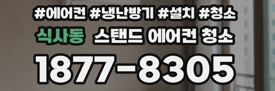 식사동 스탠드 에어컨 청소