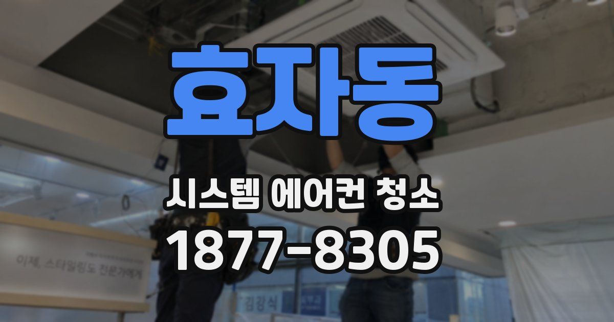 효자동 시스템 에어컨 청소