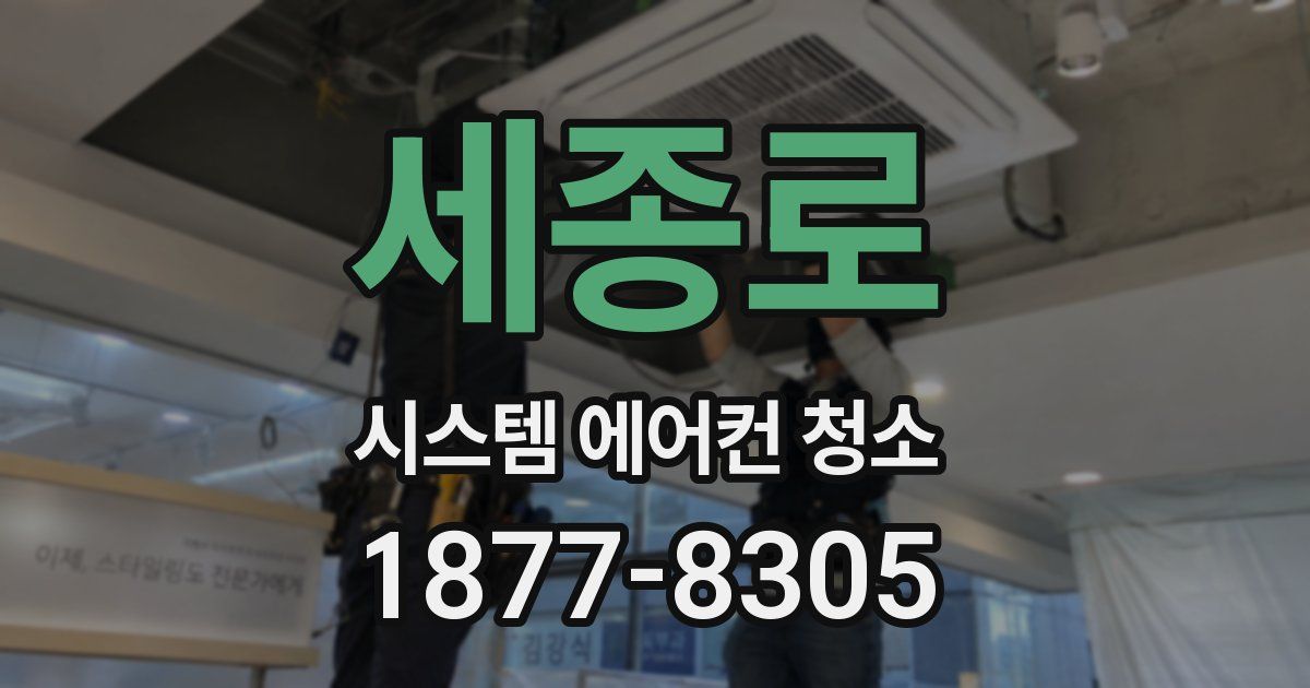 세종로 시스템 에어컨 청소