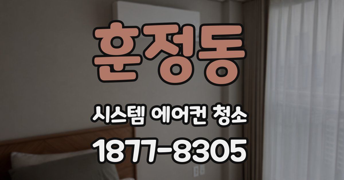 훈정동 시스템 에어컨 청소