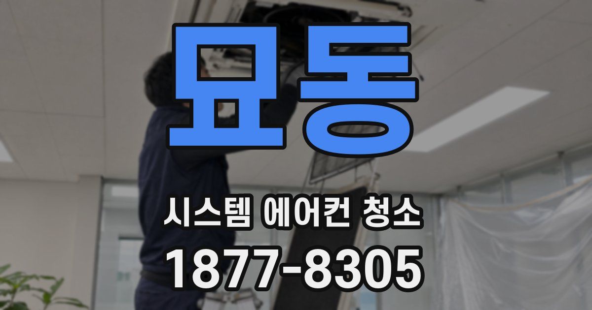 묘동 시스템 에어컨 청소