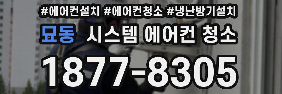 묘동 시스템 에어컨 청소