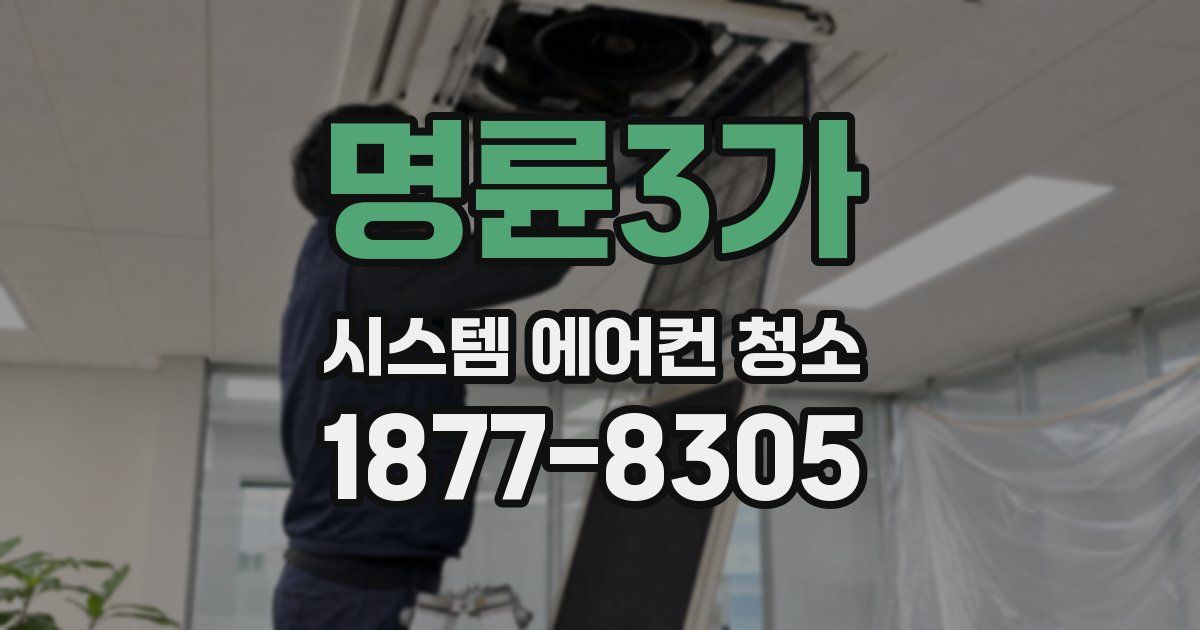 명륜3가 시스템 에어컨 청소