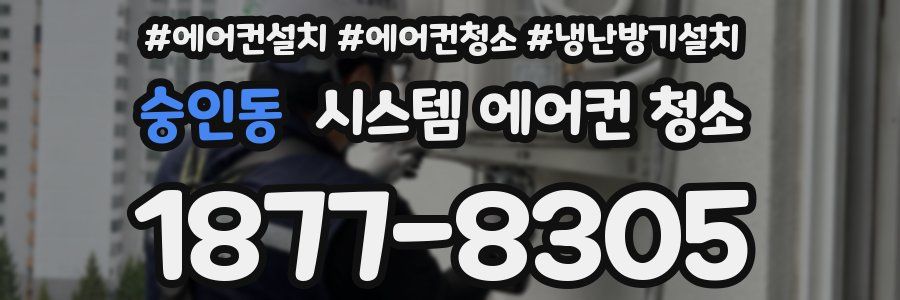숭인동 시스템 에어컨 청소