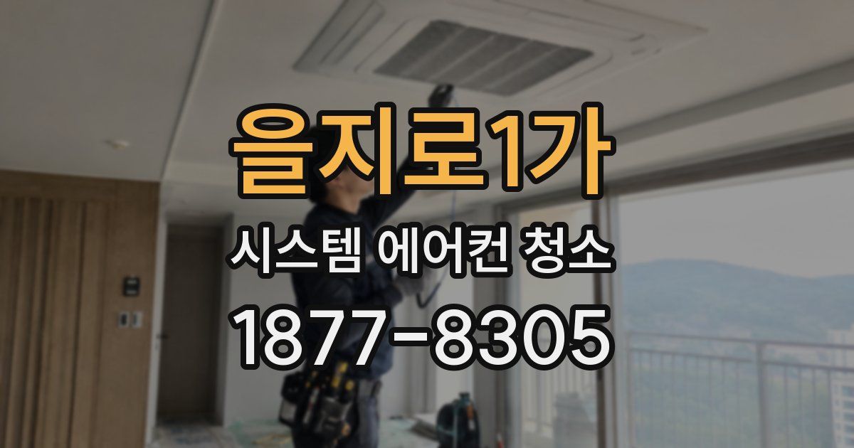 을지로1가 시스템 에어컨 청소
