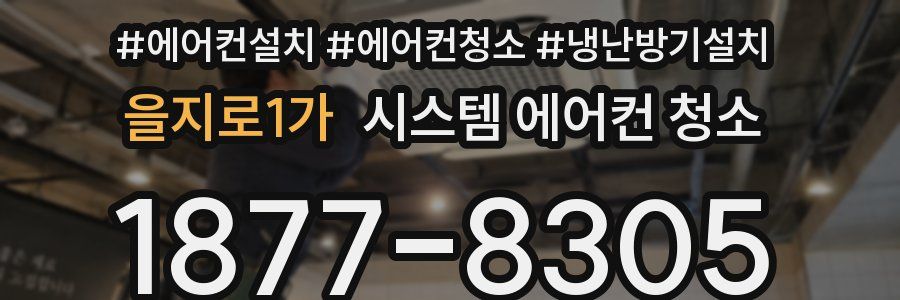 을지로1가 시스템 에어컨 청소