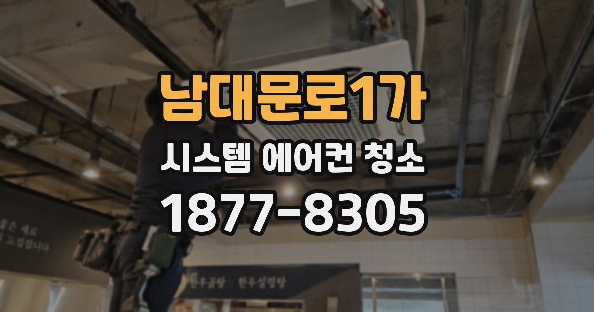 남대문로1가 시스템 에어컨 청소
