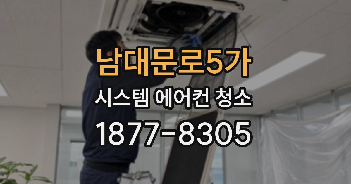 남대문로5가 시스템 에어컨 청소