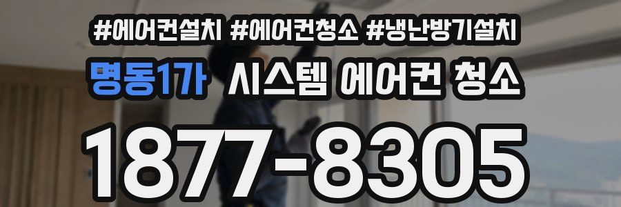 명동1가 시스템 에어컨 청소