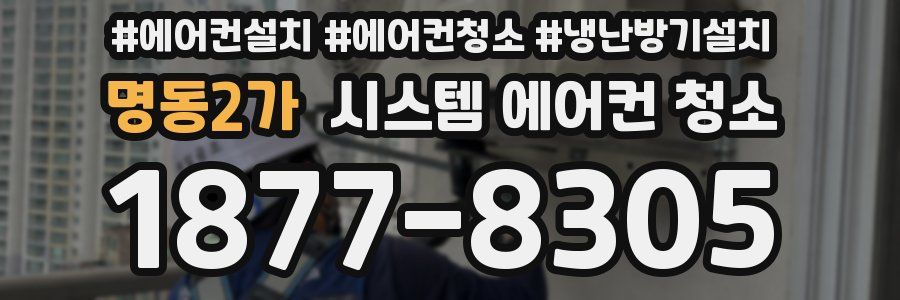 명동2가 시스템 에어컨 청소