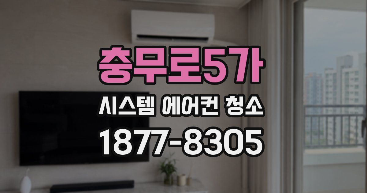 충무로5가 시스템 에어컨 청소