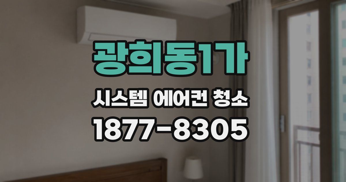 광희동1가 시스템 에어컨 청소